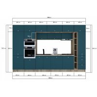 Bucatarie ZONE 380 FRONT PAL K002 / decor 0244
